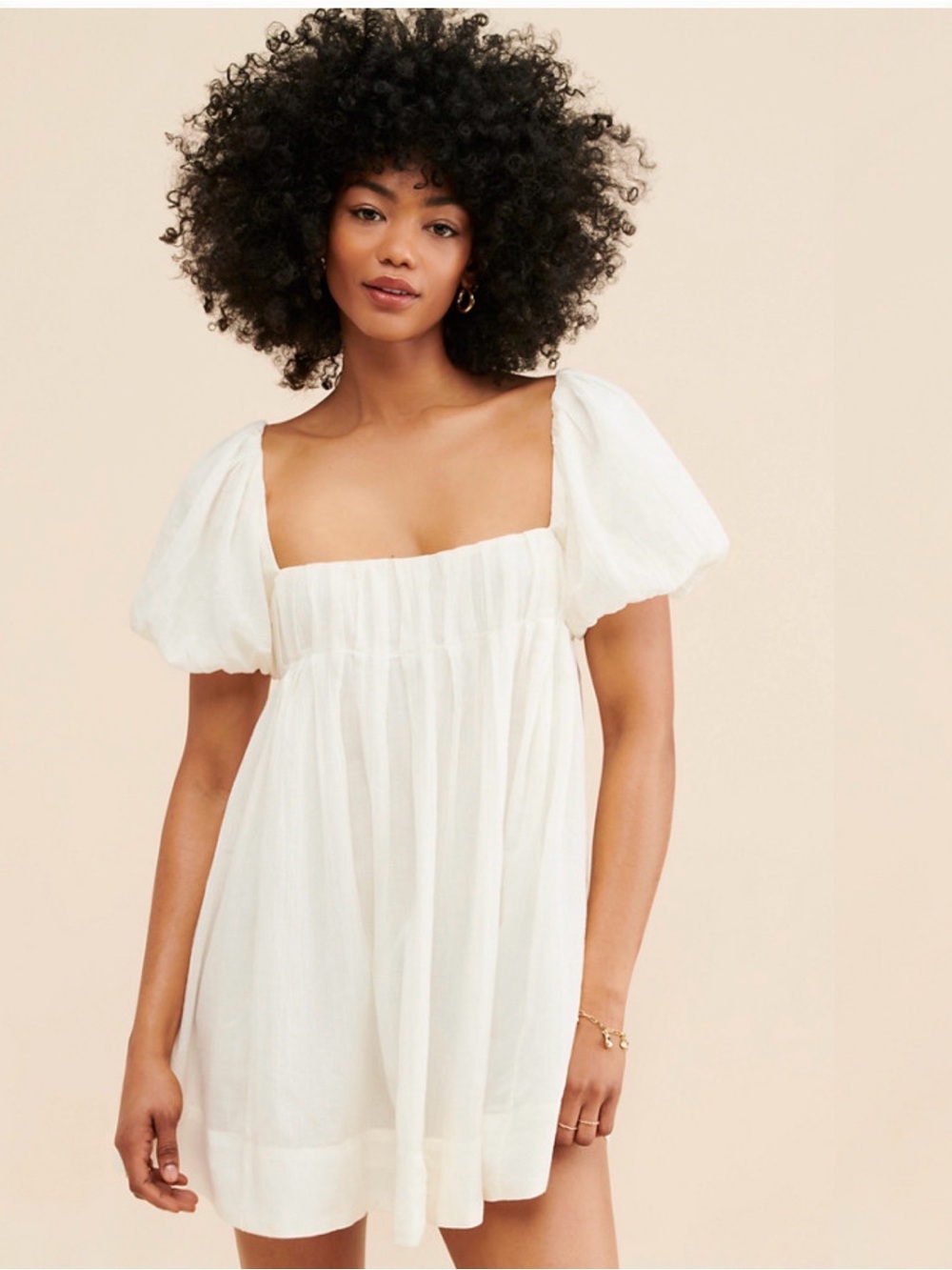 Free People ivory Marina Mini dress - Picture 1 of 7